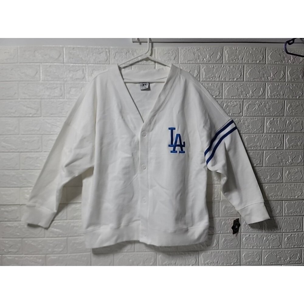 Los Angeles LA Dodgers Cardigan Sweater Official MLB Merchandise Oversized Large